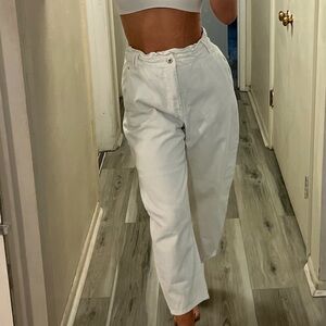 white cargo pants from Zara